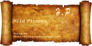 Hild Piroska névjegykártya