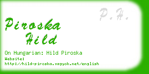 piroska hild business card